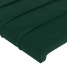 Tête de lit avec oreilles Vert foncé 183x16x118/128 cm Velours 582231582231