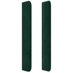 Tête de lit avec oreilles Vert foncé 183x16x118/128 cm Velours 582232582232