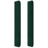 Tête de lit avec oreilles Vert foncé 183x16x118/128 cm Velours 582232582232