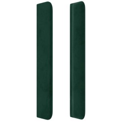 Tête de lit avec oreilles Vert foncé 147x16x118/128 cm Velours 582233582233