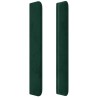 Tête de lit avec oreilles Vert foncé 147x16x118/128 cm Velours 582233582233