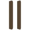 Tête de lit avec oreilles Marron foncé 203x16x118/128 cm Tissu 582234582234