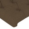 Tête de lit avec oreilles Marron foncé 203x16x118/128 cm Tissu 582234582234