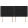Tête de lit avec oreilles Noir 203x16x118/128 cm Velours 582238582238