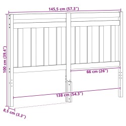 Tête de lit avec tête de lit Cire marron 145,5 x 100 cm 582239582239