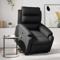 Fauteuil inclinable de massage Noir Similicuir 582242582242