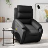 Fauteuil inclinable de massage Noir Similicuir 582242582242
