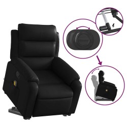 Fauteuil inclinable de massage Noir Similicuir 582242582242