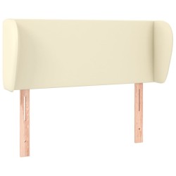 Tête de lit avec oreilles Crème 103x23x78/88 cm Similicuir 582243582243