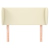 Tête de lit avec oreilles Crème 103x23x78/88 cm Similicuir 582243582243