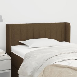 Tête de lit avec oreilles Marron Foncé 103x16x78/88 cm Tissu 582245582245