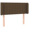 Tête de lit avec oreilles Marron Foncé 103x16x78/88 cm Tissu 582245582245