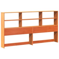 Tête de lit avec rangement cire marron 180cm bois massif de pin 582247582247