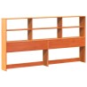 Tête de lit avec rangement cire marron 180cm bois massif de pin 582247582247