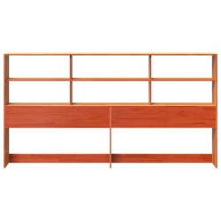 Tête de lit avec rangement cire marron 180cm bois massif de pin 582247582247