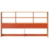 Tête de lit avec rangement cire marron 180cm bois massif de pin 582247582247