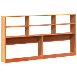 Tête de lit avec rangement cire marron 180cm bois massif de pin 582247582247