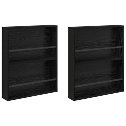 Étagère à magazines 2 pcs Chêne noir 60 x 12 x 70 cm 582249582249
