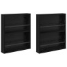 Étagère à magazines 2 pcs Chêne noir 60 x 12 x 70 cm 582249582249