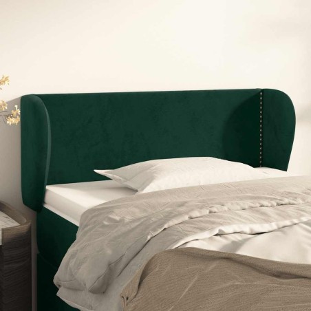 Tête de lit avec oreilles Vert foncé 83x23x78/88 cm Velours 582250582250
