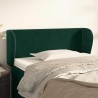 Tête de lit avec oreilles Vert foncé 83x23x78/88 cm Velours 582250582250