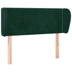 Tête de lit avec oreilles Vert foncé 83x23x78/88 cm Velours 582250582250