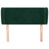 Tête de lit avec oreilles Vert foncé 83x23x78/88 cm Velours 582250582250