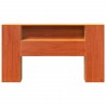 Tête de lit avec rangement cire marron 140cm bois massif de pin 582252582252