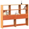 Tête de lit avec rangement cire marron 140cm bois massif de pin 582253582253