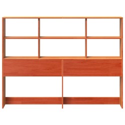 Tête de lit avec rangement cire marron 140cm bois massif de pin 582253582253
