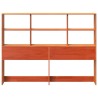 Tête de lit avec rangement cire marron 140cm bois massif de pin 582253582253