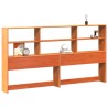Tête de lit avec rangement cire marron 200cm bois massif de pin 582254582254