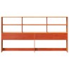 Tête de lit avec rangement cire marron 200cm bois massif de pin 582254582254