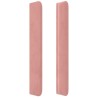 Tête de lit avec oreilles Rose 147x16x118/128 cm Velours 582256582256