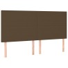 Tête de lit à LED Marron foncé 180x5x118/128 cm Tissu 582258582258