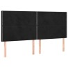 Tête de lit à LED Noir 200x5x118/128 cm Velours 582261582261