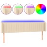 Tête de lit à LED Crème 163x16x78/88 cm Tissu 582264582264