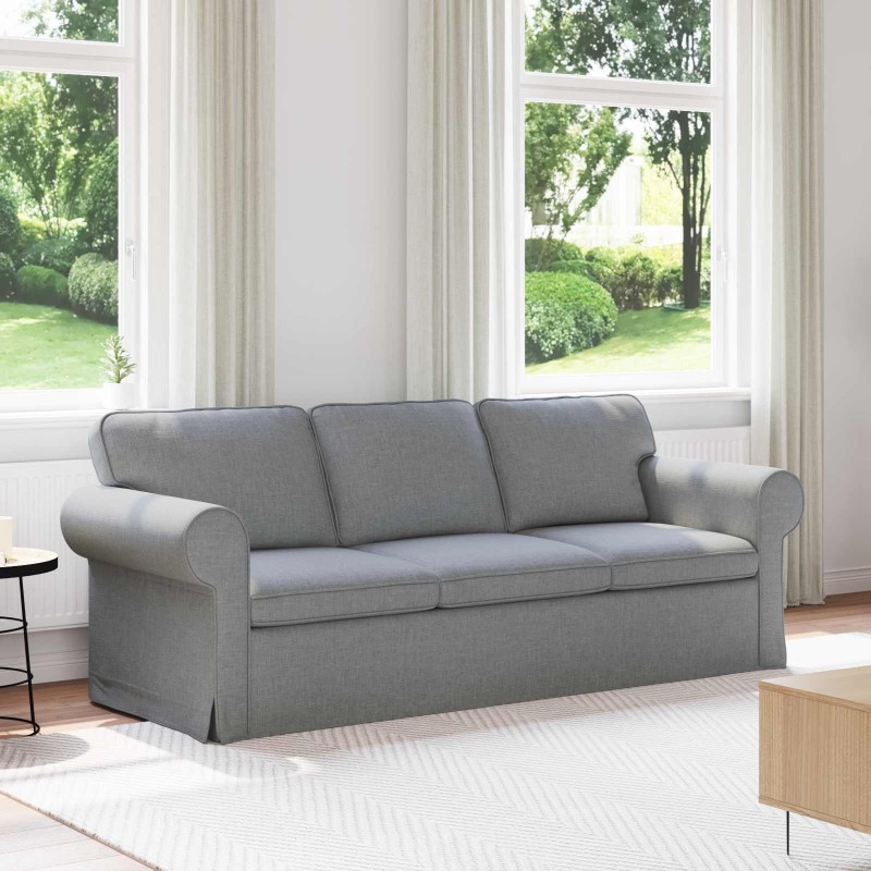 Canapé Gris clair 215 x 82 x 80 cm tissu 582266582266