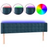 Tête de lit à LED Bleu foncé 203x16x78/88 cm Velours 582269582269