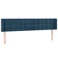 Tête de lit à LED Bleu foncé 203x16x78/88 cm Velours 582269582269
