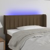 Tête de lit à LED Marron foncé 103x16x78/88 cm Tissu 582271582271