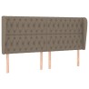 Tête de lit avec oreilles Taupe 203x23x118/128 cm Tissu 582274582274
