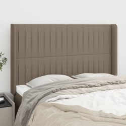 Tête de lit avec oreilles Taupe 147x16x118/128 cm Tissu 582277582277