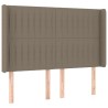 Tête de lit avec oreilles Taupe 147x16x118/128 cm Tissu 582277582277