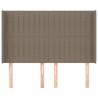 Tête de lit avec oreilles Taupe 147x16x118/128 cm Tissu 582277582277