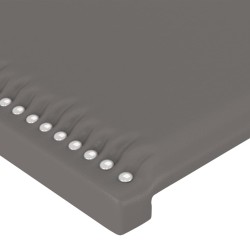 Tête de lit à LED Gris 200x5x78/88 cm Similicuir 582280582280