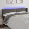 Tête de lit à LED Gris 203x16x78/88 cm Similicuir 582282582282