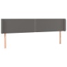 Tête de lit à LED Gris 203x16x78/88 cm Similicuir 582282582282
