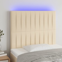 Tête de lit à LED Crème 80x5x118/128 cm Tissu 582283582283