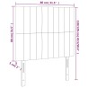 Tête de lit à LED Crème 80x5x118/128 cm Tissu 582283582283